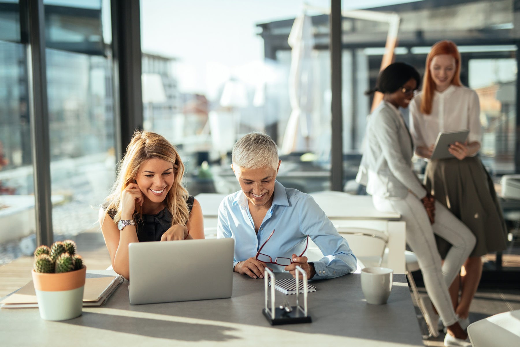 working professionals in office